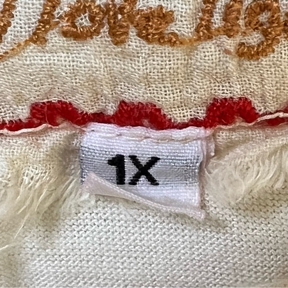 Johnny Was Embroidered Ivory Long Sleeve Peplum Tunic Size 1X EUC - Picture 9 of 12